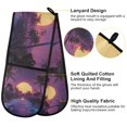 thumbnail image 2 of Yayeee Double Oven Mitt Kitchen Heat Resistant Baking 35" x7" Quilted Glove, Blue Neon Road, 2 of 6
