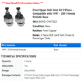thumbnail image 2 of Front Upper Ball Joint Kit 2 Piece - Compatible with 1997 - 2001 Honda Prelude Base 1998 1999 2000, 2 of 2