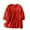 Red, variant on Womens Tops, Women's Loose Fit Casual Top with Floral Lace Collar Seven-Quarter Sleeve Summer Shirt for Daily Wear