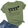 thumbnail image 2 of Women T Shirt TITI Like A Mom But Cooler Funny Short Sleeve Crew Neck Graphic Top T-Shirt Aunt Auntie Casual Tees Blouse Gift, 2 of 3