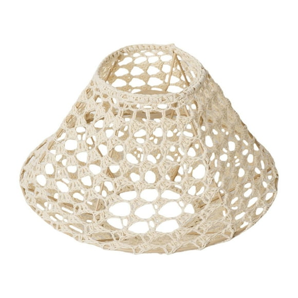 Pantalla de lámpara tejida de cuerda, decoración de sombra de luz colgante, lámpara de mesa, cubierta de lámpara para mesa, lámpara de noche, cocina, Beige