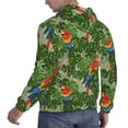 thumbnail image 6 of Uemuo Parrots And Tropical Leaves Pattern Men's Hoodie - Casual Pullover Hoodie with Kangaroo Pocket, Stylish Hooded Sweatshirt for Everyday Wear-3X-Large, 6 of 7
