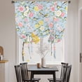thumbnail image 3 of Blue Spring Floral Balloon Curtains 63 Inch Length for Living Room/Bedroom, Elegant Farmhouse Flowers Birds Watercolor Rod Pocket Privacy Door Curtains Decorative Tie Up Shade for Window 52"x63", 3 of 8