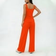 thumbnail image 5 of Purcolt Womens 2 Piece Sets Comfort Breatnable Crew Neck Sleeveless Tank Tops and Wide Leg Pants Outfits Lightweight Slim Fit Loungwear Tracksuits for Yoga Gym Running, 5 of 6