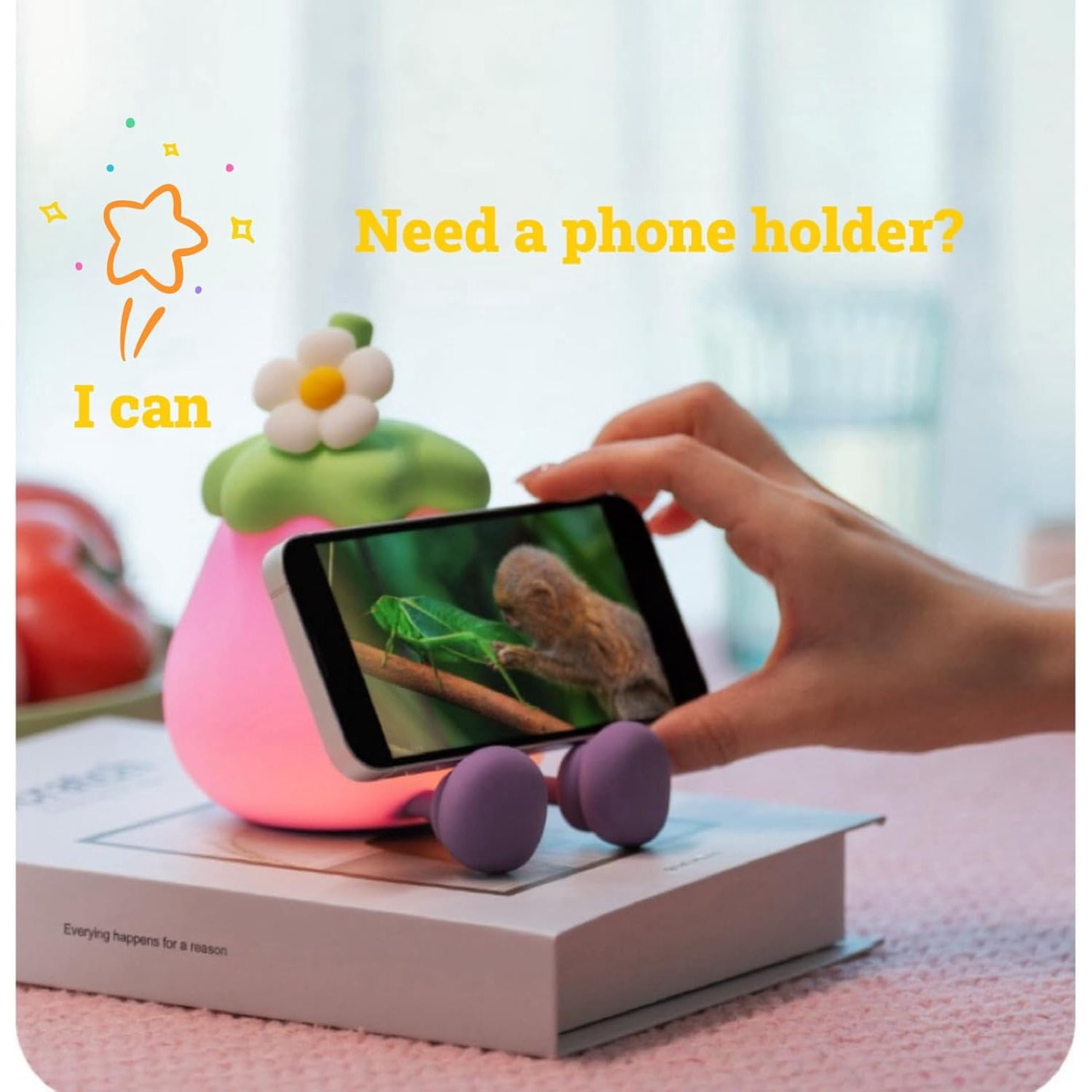 Kids Night Light, LED Silicone Nursery Night Lamp,2024 Newest Eggplant Touch NightLight for Kids Room，Portable Baby Night Light,USB Rechargeable Bedside Lights,Kids Room Decor