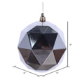 thumbnail image 3 of Vickerman M177438DS 6 in. Champagne Shiny Geometric Christmas Ornament Ball - 4 per Bag, 3 of 3