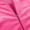 thumbnail image 7 of Zip Up Hooded Sweatshirts For Women 2024 Fall Winter Vintage Velvet Thermal Pullover V-Neck Long Sleeve Relaxed Fit Hooded Sweatshirt Tops With Pocket 2024 Hot Pink M, 7 of 7