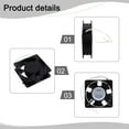 thumbnail image 2 of Goodhd High Temperature Axial Fan for Fireplace Cassette Insert with Metal Blades, Silent Operation, 120x120x38mm, Black, 2 of 8