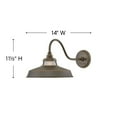 thumbnail image 2 of One Light Outdoor Large Wall Lantern in Traditional-Industrial Style 14 inches Wide By 11.5 inches High-Black Finish Bailey Street Home 81-Bel-3088114, 2 of 5
