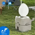 thumbnail image 5 of Dextrus 5.28-gal Camping Portable Toilet, Porta Potty RV Toilet with Press Flush Pump, 5 of 9