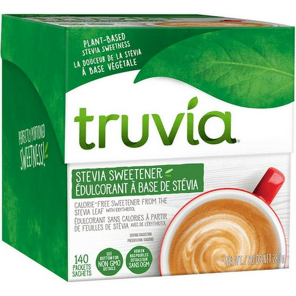 Truvia Calorie-Free Stevia Sweetener Packets, 140ct, 280g/9.8 oz