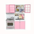 thumbnail image 2 of Christmas Gift Mini Kitchen for Kids Pretend Play Kitchen Set Cupboard Stove Toy for Girl Pink, 2 of 5