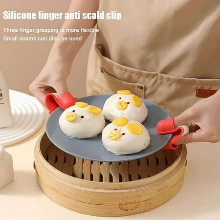 

Silicone Oven For Air Fryer Heat Insulated Finger Glove Thicken Non Pot Holder Mini Oven Heat Pinch Covers For Baking Cooking Bbq Grilling