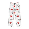 thumbnail image 4 of Goofa Heartbeat Symbol Printed Soft Pajama Pants for Men, Wide Leg Comfy Casual Lounge Yoga Pants-, 4 of 9