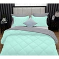thumbnail image 6 of DNG Creations 3 Piece Reversible Diamond Pattern Comforter ( Aqua-Blue/Silver Colour ) 550 GSM All - Season 100% Egyptian Cotton, 800 TC - California King - Size, 6 of 6