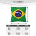 thumbnail image 4 of ZICANCN Decorative Throw Pillow Covers , Brazil Flag Country Couch Sofa Decorative Knit Pillow Covers for Living Room Farmhouse 26"x26", 4 of 8
