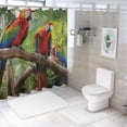 thumbnail image 7 of Orinice Bird Shower Curtain, Colorful Tropical Jungle Bird Parrots on The Branch Nature Forest Spring Landscape Fabric Bathroom Decor Sets with 12 Hooks,,Green Red Blue 69x72, 7 of 7