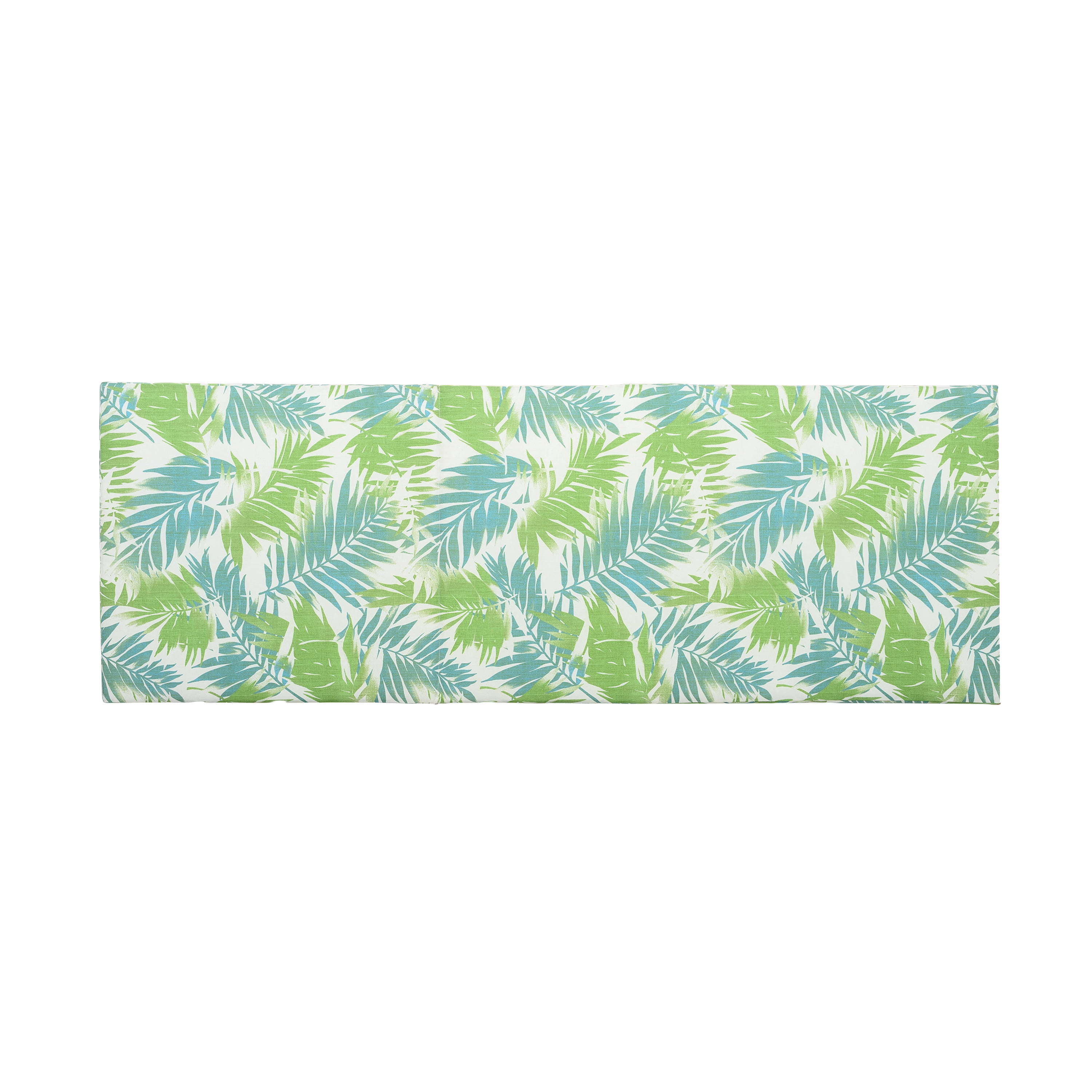 Chaise Lounge Cushion, Outdoor 2 Inch Thick Floral Waterproof Foldable Cushion for Poolside Patio Garden, Leaf Coconut