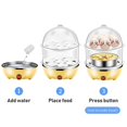 thumbnail image 2 of Egg Cooker 7 Egg Capacity Hard Boiled Egg Cooker Anti-dry Electric Egg Boiler with 40mL Measuring Cup Steam Vegetables, 2 of 5