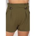 thumbnail image 4 of Button Tab High Rise Paperbag Shorts, 4 of 25