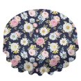 thumbnail image 2 of Pioneer Flower Floral Print Pattern Round Tablecloth 60 X 60 Inch, Wrinkle Resistant Wipeable Table Cloth for Kitchen Dining Picnic Patio Party, 2 of 6