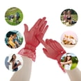 thumbnail image 4 of Unique Bargains 1 Pair Sunblock Mittens Fishing Net Rhinestone Sun Block Driving Gloves for Women Red, 4 of 5