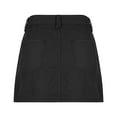 thumbnail image 6 of Sngxgn Women's Casual High Waist Skirt Split Trim Midi Skirts(Black,L), 6 of 6