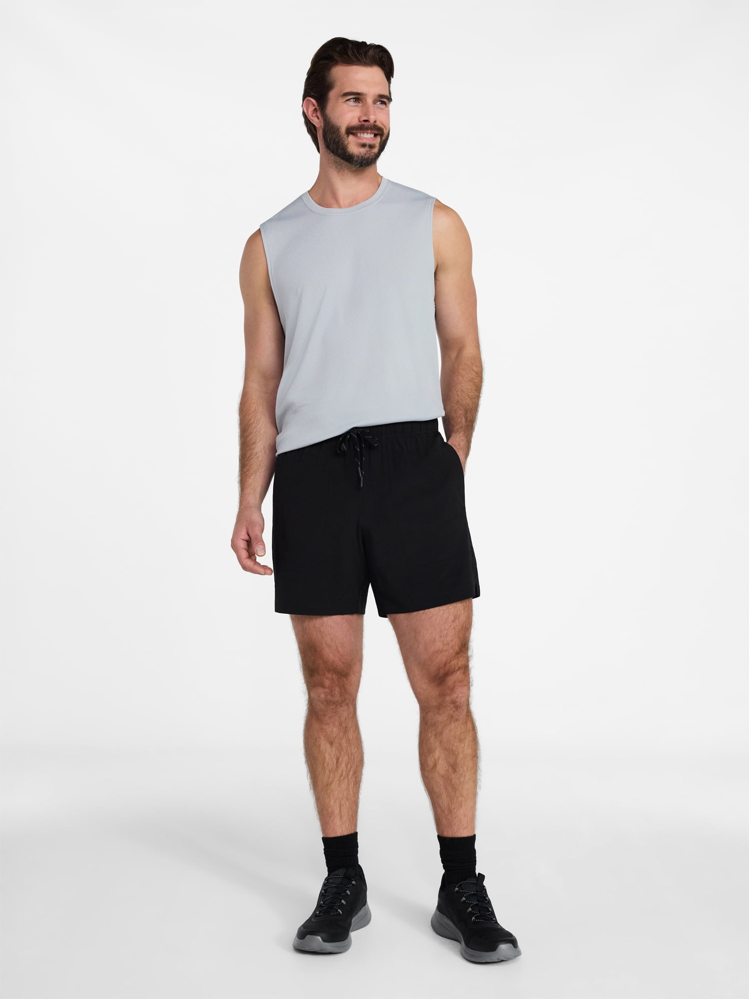 Athletic Works Men's and Big Men's Ripstop Shorts, 7" Inseam, Sizes XS-3XL