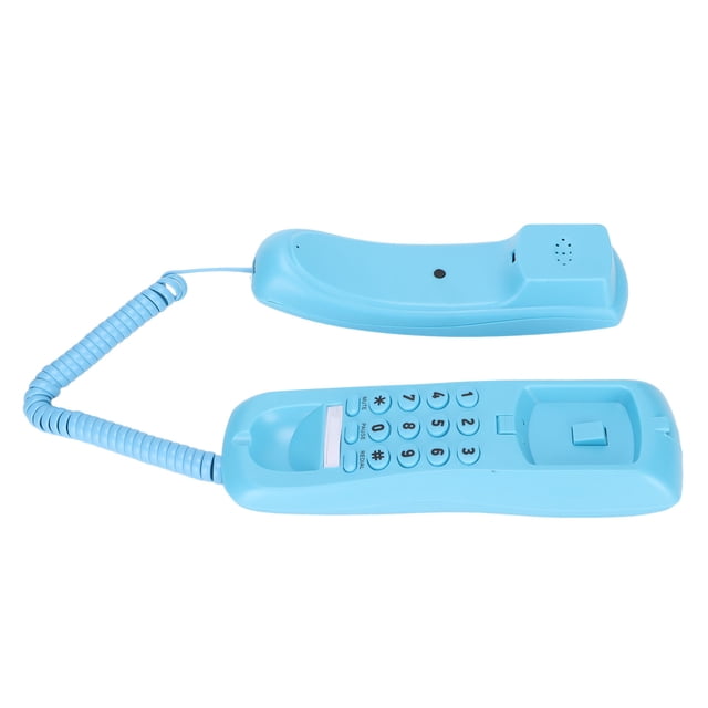 Desktop Line Phone, Function Night Light Service Hotel Telephone For Hotel For Home For Office Blue