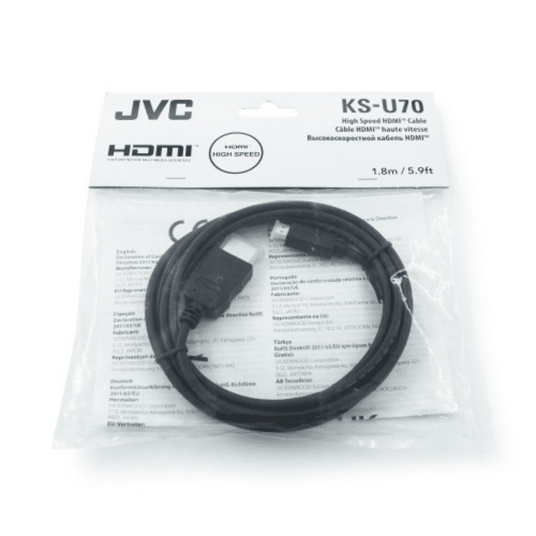 JVC KS-U70 Car Stereo 6' Automotive-Grade High-Speed Type-A to Type-D HDMI Cable