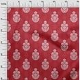 thumbnail image 3 of oneOone Viscose Chiffon Red Fabric Asian Dabu Print Fabric For Sewing Printed Craft Fabric By The Yard 42 Inch Wide, 3 of 5