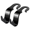 thumbnail image 4 of Ganchos traseros para asiento de coche, ganchos de almacenamiento para coche, ganchos para reposacabezas, 8 piezas, fibra de carbono negra, 4 of 5