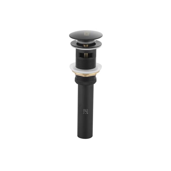 Elegant Kitchen & Bath VDN100MBK Pop Up Bathroom Sink Drain with Overflow, Matte Black