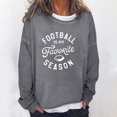 thumbnail image 2 of Wolfast Retro Women Print Tops Long Sleeve Comfortable Breathable Round-Neck Sweatshirt,Gray,L, 2 of 5