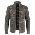 thumbnail image 1 of Cardigan à Fermeture Éclair Décontracté pour Hommes Automne Hiver Mode Confortable Léger pour Usage Quotidien, 1 of 3