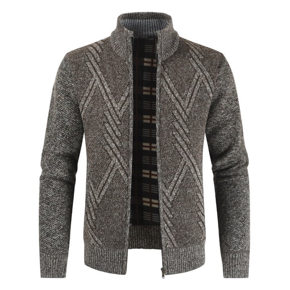 Men's Fall And Winter Casual Fashion Zipper Sweater Cardigan