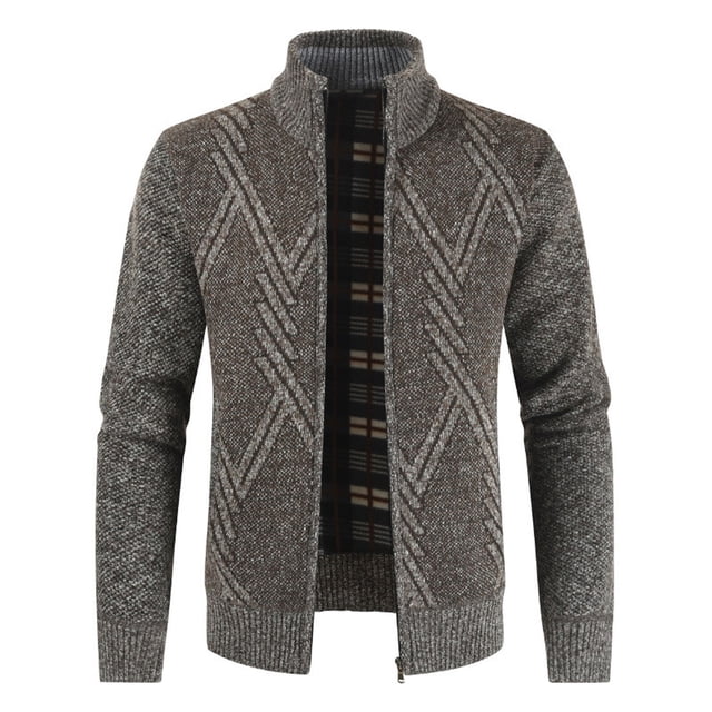 Cardigan à Fermeture Éclair Décontracté pour Hommes Automne Hiver Mode Confortable Léger pour Usage Quotidien