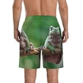 thumbnail image 3 of Naloa Australian White Tree Frog Sitting on Branch Men's Beach Shorts, Surfing shorts, Swim trunks, Quick Dry Swim Trunks for Surfing Beach Fun - X-Large, 3 of 9