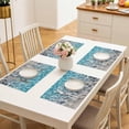 thumbnail image 4 of Placemats Set of 4, Water Ripple Seaside Beach Washable Table Mats for Dining Table, Summer Ocean Theme Wipeable Place Mats for Kitchen Indoor Outdoor, 4 of 8