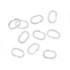 Nunn Design Silver Plated Oval Textured Open Jump Rings 9mm (10)