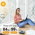 thumbnail image 2 of 78.7 x 17.7'' Window Privacy Film, EEEkit Frosted Glass Blackout Rhombus Pattern Window Cling Non-Adhesive for Home Office, 2 of 5