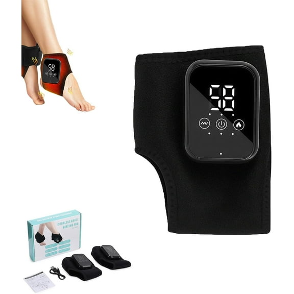 Triple Method Massager - 3-in-1 Kneading, Compression & Heat, Foot Massager, Wireless & Portable Heated Feet Relief Machine for Home/Office/Travel