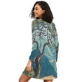thumbnail image 2 of FORMRS Womens Long Sleeve Nightgowns Crew Neck Sleep Shirt Soft Pajamas Sizes S-3XL, Yellow Tree, 2 of 8