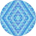 thumbnail image 1 of Ahgly Company Indoor Square Patterned DodgerBlue Area Rugs, 3' Square, 1 of 1