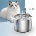 thumbnail image 1 of BotaniNest Stainless Steel: 2.2 L Cat For Drinking Automatic Water For Cats Inside Metal Dispenser Bowl With Faucet Water Window Quiet, 1 of 6