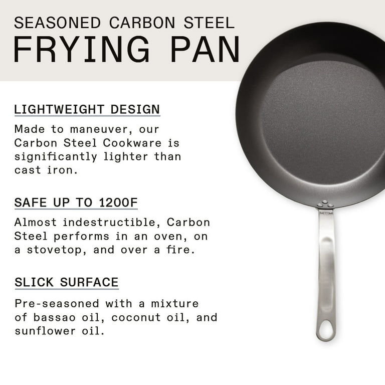 Made In Cookware - Seasoned 12 Blue Carbon Steel Frying Pan 