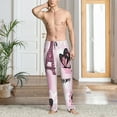 thumbnail image 6 of Lsque Eiffel Tower and Butterflies Print Men's Pajama Pants, Lounge Pant - Comfortable Home Wear,Elastic Waistband, Stylish Design-Medium, 6 of 9