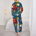 thumbnail image 5 of Kll Vehicles Cartoon With Funny Drivers Print Women'S Long Sleeve Pajamas With Pants Sleepwear Loungewear 2 Set-X-Large, 5 of 9