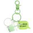 thumbnail image 1 of Durable Resin Creative Keychains with Beautiful Green Pendant for Bag Decor and Car Accessories 3.5x2.8 Inches, 1 of 8