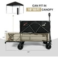 thumbnail image 3 of REDCAMP Large Collapsible Double Decker Wagon, 450lbs Heavy Duty 53" L Extra Long Extender Wagon Cart with All-Terrain Big Wheels for Camping, Shopping, Outdoor Sport, 3 of 9